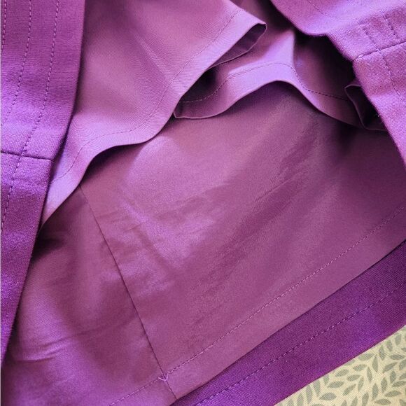 TRINA TURK Grape Purple Mini Skirt California Spring Summer Island Lined sizeโ0 - Picture 3 of 9